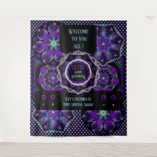 Tenture Parapluie violet & coeurs .7