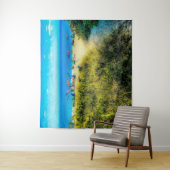 Tenture Parasols de plage le long de l'océan (En situation)