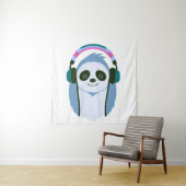 Tenture Paresse de dessin avec casque (En situation)