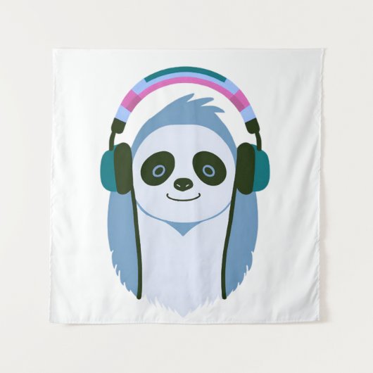 Tenture Paresse de dessin avec casque (Devant)