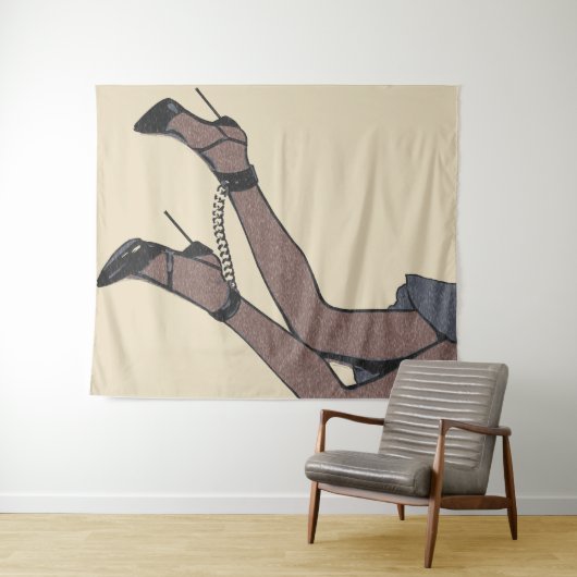 Tenture Parfaitement liée - minuscule fille aux talons et  (En situation (horizontale))