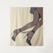 Tenture Parfaitement liée - minuscule fille aux talons et  (Devant)