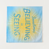 Tenture Parfois croire est voir le message de foi (Devant (Horizontal))