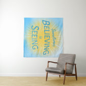 Tenture Parfois croire est voir le message de foi (En situation (horizontale))