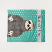 Tenture Parfum mignon personnalisé Nom animal Salle de l'e (Devant (Horizontal))