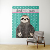 Tenture Parfum mignon personnalisé Nom animal Salle de l'e (En situation)