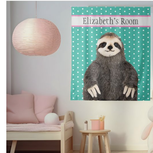 Tenture Parfum mignon personnalisé Nom animal Salle de l'e