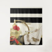 Tenture Parfum Paris Parfum Roses Talons & Rouge à Lèvres (Devant)