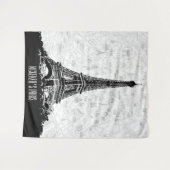 Tenture Paris France Carte Tour Eiffel Photo Toile de Fond (Devant (Horizontal))