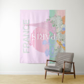 Tenture Paris, France, Travel Art, Preppy, Pastel, Rose (En situation)