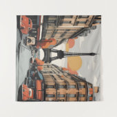 Tenture Paris poster vintage (Devant (Horizontal))