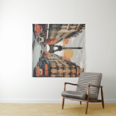 Tenture Paris poster vintage (En situation (horizontale))