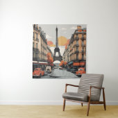 Tenture Paris poster vintage (En situation)