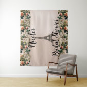 Tenture Paris Rose Vins Tour Eiffel Shabby Chic (En situation)