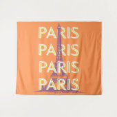 Tenture Paris, Travel Art, Retro Travel Art (Devant (Horizontal))