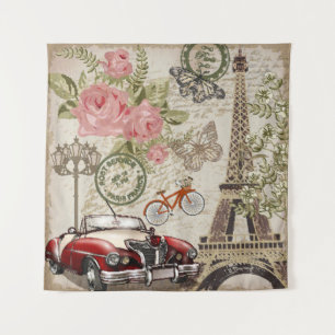 Tenture Paris Vintage : Style carte postale