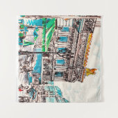 Tenture Paris vue rue sur le théâtre Café de Wicked (Devant (Horizontal))