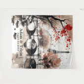 Tenture Parisian Autumn Dream Wedding Backdrop (Devant (Horizontal))