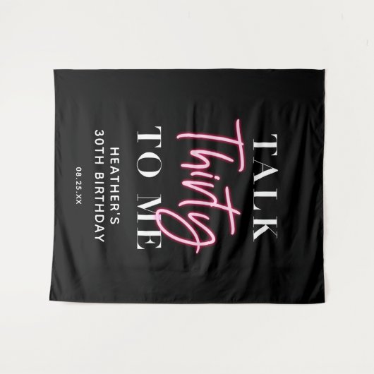 Tenture Parlez 30 à moi 30e anniversaire de fête Contexte (Devant (Horizontal))