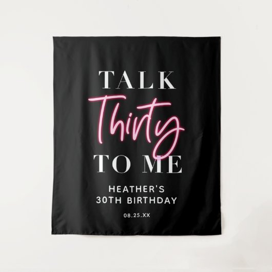 Tenture Parlez 30 à moi 30e anniversaire de fête Contexte (Devant)