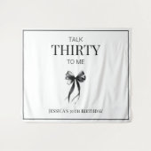Tenture Parlez trente à moi Black Bow 30e fête d'anniversa (Devant (Horizontal))