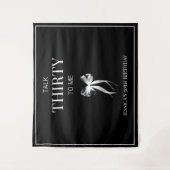 Tenture Parlez trente à moi Blanc Bow 30e fête d'anniversa (Devant)