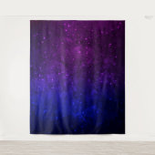 Tenture Parmi les étoiles dans la Galaxie bleue et violett (Devant)