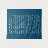 Tenture Parshiot de la Torah Lectures hebdomadaires de la  (Devant (Horizontal))