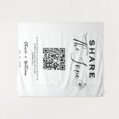 Tenture Partager L'Amour Moderne QR Code Mariage Contexte (Devant (Horizontal))