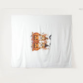 Tenture Parti Corgi citrouille (Devant (Horizontal))