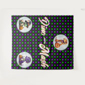 Tenture Parti Dino-Mash d'Halloween (Devant (Horizontal))