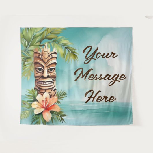 Tenture Parti Tropical Tiki (Devant (Horizontal))