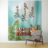 Tenture Parti Tropical Tiki (En situation)