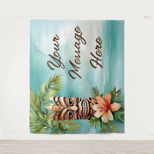 Tenture Parti Tropical Tiki (Devant)