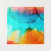 Tenture Partie de peinture à l'encre d'alcool, macro photo (Devant (Horizontal))