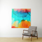 Tenture Partie de peinture à l'encre d'alcool, macro photo (En situation (horizontale))