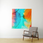 Tenture Partie de peinture à l'encre d'alcool, macro photo (En situation)