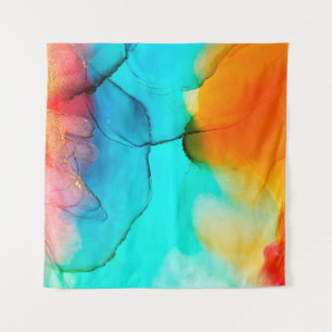 Tenture Partie de peinture à l'encre d'alcool, macro photo