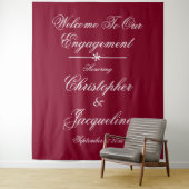 Tenture Partie d'engagement Chic Bourgogne - photo fond (En situation)