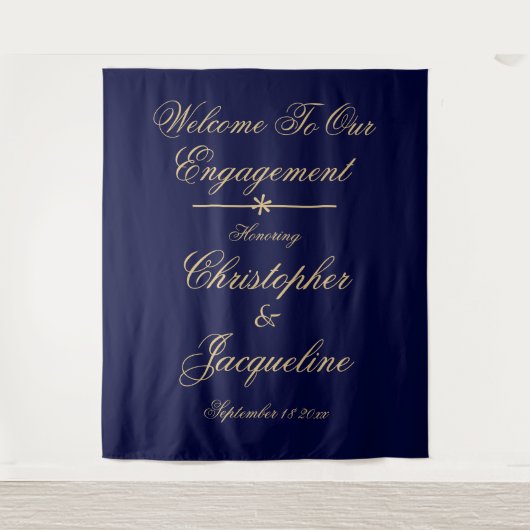 Tenture Partie d'engagement - Simple, élégant, Marine & Go (Devant)