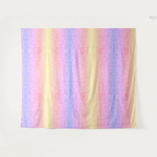 Tenture Parties scintillant arc-en-ciel Pastel (Devant (Horizontal))