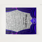 Tenture Parties scintillant Argent Infinie Rideau bleu Inf (Devant (Horizontal))
