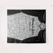 Tenture Parties scintillant Argent Infinity Coeur Rideau n (Devant (Horizontal))