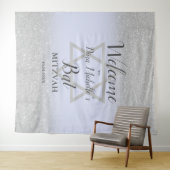 Tenture Parties scintillant argent ombre lavande chic Bat (En situation (horizontale))