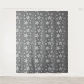 Tenture Parties scintillant argent scintille Étoiles motif (Devant)