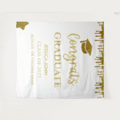 Tenture Parties scintillant blanche et or - Arrière-plan p (Devant (Horizontal))