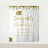 Tenture Parties scintillant blanche et or - Arrière-plan p (Devant)