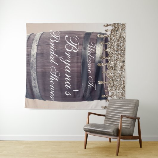 Tenture Parties scintillant Champagne Drift Rustic Glam Fê (En situation (horizontale))