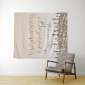 Tenture Parties scintillant Champagne Gold Drift Quinceañe (En situation (horizontale))