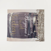 Tenture Parties scintillant Champagne Gold Drip Rustic Gla (Devant (Horizontal))